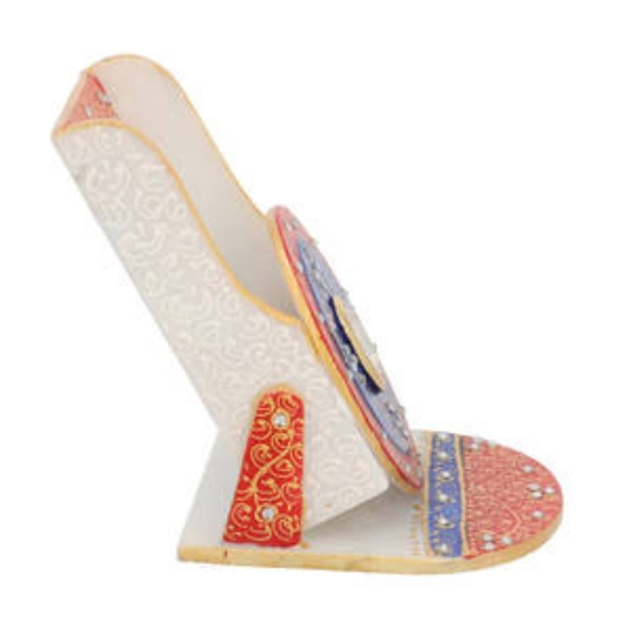 Marble Clock Phone Holder - Red and Blue - Picture 2 of 7